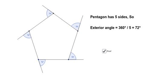 Calculating Exterior Angle Of Polygon Geogebra