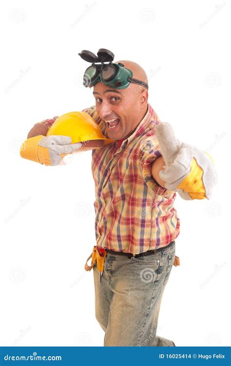 happy construction worker stock photo image  foreman
