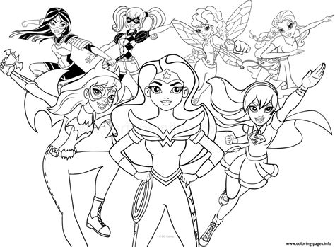 dc superhero girls coloring page printable