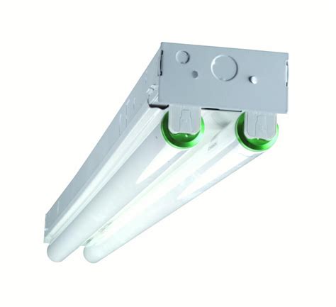 nicor lighting  ft double row  fluorescent linear strip light fixture  energy saving