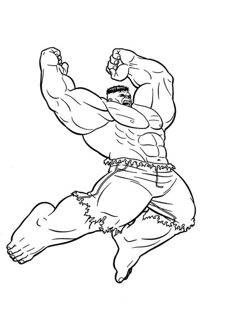 giant hulk coloring page