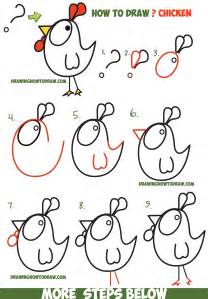 draw  cartoon chicken rooster   shapes easy step