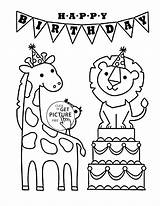 Coloring Birthday Happy Pages Funny Printable Dad Nana Kids Animals Animal Dog Color Colouring Mom Snow Let Card Wuppsy Print sketch template