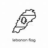 Lebanon Coloring Vector Waving sketch template