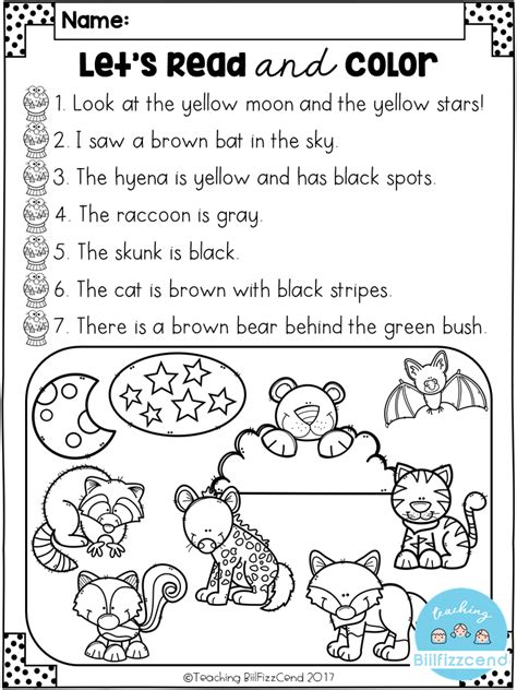 read  color worksheets  worksheet
