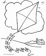 Kite Coloring Pages Print sketch template