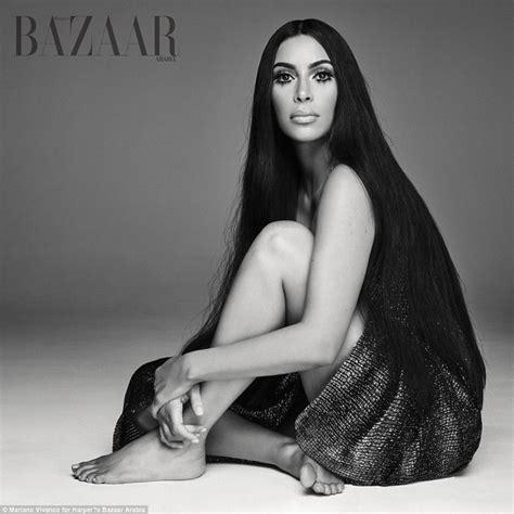 kim kardashian emulates cher for harper s bazaar arabia daily mail online