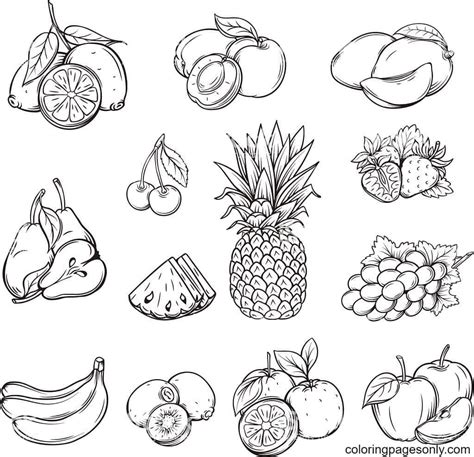 printable tropical fruit coloring pages tropical fruits coloring pages coloring pages
