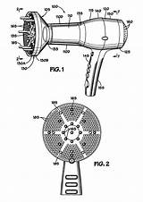 Patents Hair Dryer Drawing sketch template