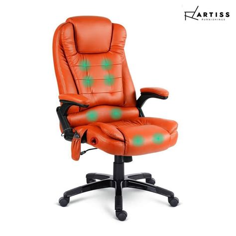 Artiss Massage Office Chair Heated Gaming Chair Computer Chairs 8 Point