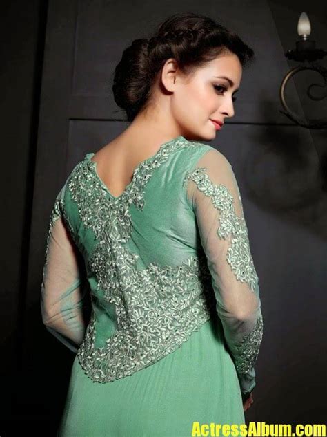 model dia mirza photo shoot stills in green dress actress album