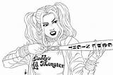 Harley Coloring Pages Squad Suicide Quinn Joker Colouring Sheets Adult Drawing Uploaded User Marvel Bat sketch template