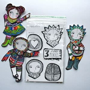 spunky pixie paper dolls articulated paper dolls colour