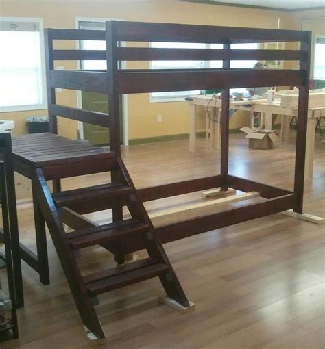 custom loft  bunk bed  stairs  wholly craft  custommadecom