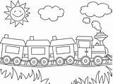 Mewarnai Gambar Anak Kereta Kartun Rekreasi Paud Diwarnai Transportasi Pemandangan Warna Bisa Seruni sketch template