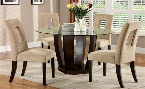 Round Glass Dining Table Wood Base Ideas On Foter