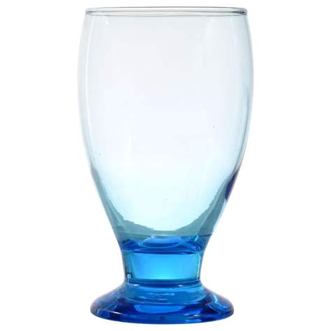 Sky Blue Glass Water Goblets 12 Oz Glass Blue Glass Water Goblets