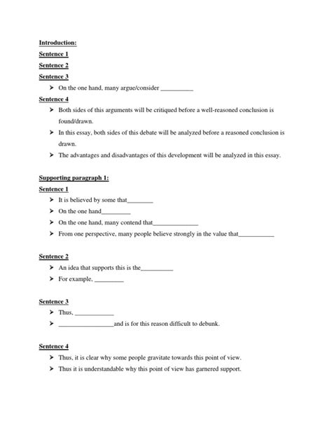 structure  discussion essay  sentence linguistics essays