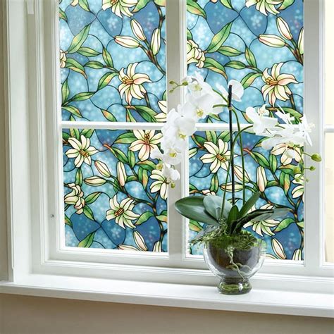 Privacy Window Film Decorative Stained Glass Window Film Stained Glass