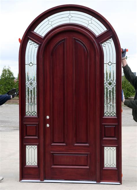 custom  top mahogany door