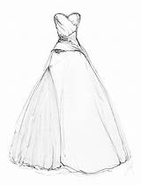 Dress Wedding Coloring Pages Illustration Custom sketch template