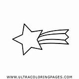 Star Shooting Coloring Pages Drawing Color Painting Book Meteor Ultracoloringpages Save sketch template