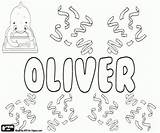 Oliver Name Coloring Many Languages Pages sketch template