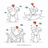 Sketches Vector Couple Romantic Amor Freepik Romântico Para Namorado Casal Desenhos Par Namorados Vetor Dia Imagens Dos Use Doodle Artigo sketch template