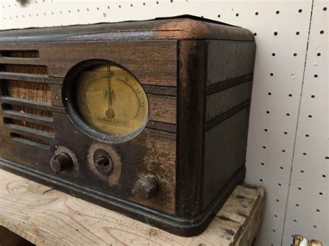 wooden antique northern electric battery operated radio