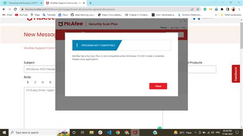 mcafee support community windows hvci mode mcafee support community