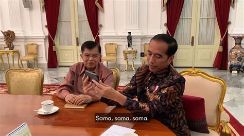 jokowi jk ngevlog bareng bicara soal ketupat hingga 15 cucu okezone nasional