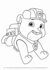 Paw Patrol Drawing Draw Rubble Coloring Sketch Pages Male Bulldog Puppy Drawings Colouring Chase Learn Sheets Belongs Member He Family sketch template