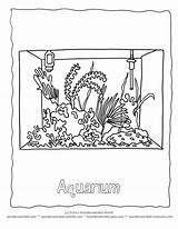Coloring Aquarium Pages Fish Tank Colouring Popular Library Clipart Books Coloringhome Insertion Codes Line sketch template