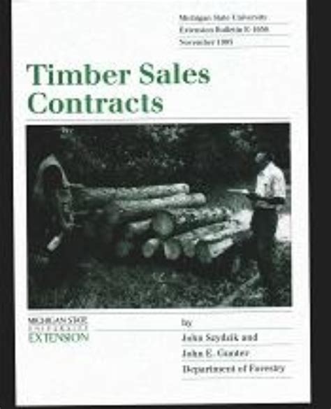 timber sale contracts  msu extension