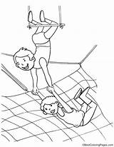 Trapeze Artist Coloring Pages Template Kids sketch template