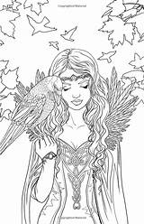 Fairy Elves Gothic Mythical Mystical Ausmalen Fairies Myth Fenech Fae Mythology Selina Kleurplaat Legend Ausmalbild Erwachsene Volwassenen Warrior Everfreecoloring Zeichnungen sketch template