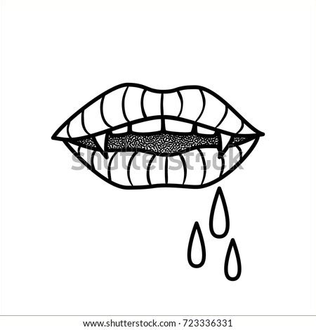 vampire lips coloring pages