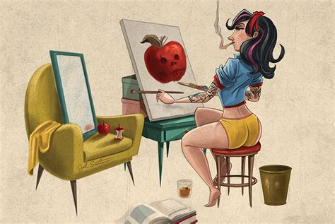 disney princesses reimagined as pinup girls with tattoos are seriously