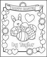 Coloring Pages Personalized Easter Printable Egg Colouring Getcolorings Frecklebox Sold sketch template