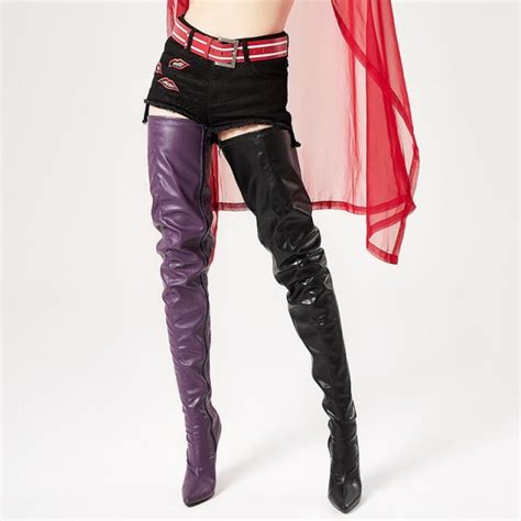 Crotch Boots Thigh High Sexy Fetish Long 12cm Extreme Heel