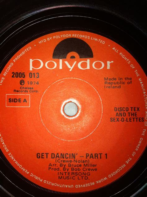 Disco Tex And The Sex O Lettes Get Dancin 1974 Vinyl Discogs