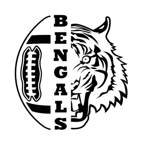 bengals football instant  bengal vector eps dxf etsy
