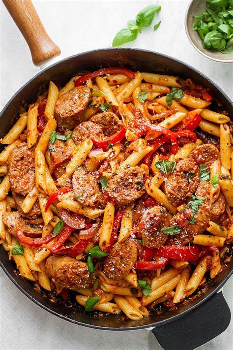 minute sausage pasta skillet easy skillet meals pasta dishes