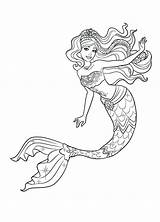 Mermaid Sirene Merman Colorat H2o Plansa Planse Copii Unicorn Print sketch template