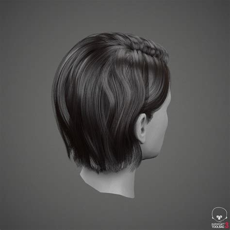 3d model low poly realistic realtime hair vr ar low poly cgtrader