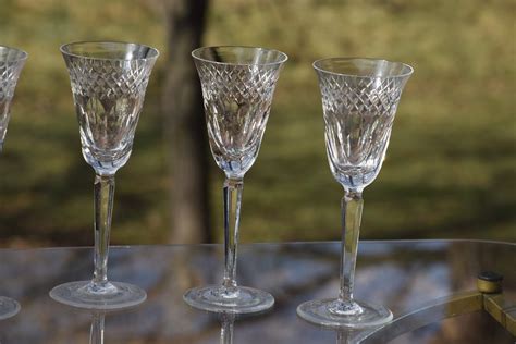 vintage crystal wine glasses set of 4 vintage crystal claret wine