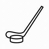 Hockey Stick Ice Icon Puck Play Game Outline Iconfinder sketch template