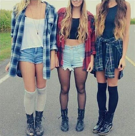 knee high socks and tights with shorts♡ fashion clothes hipster outfits