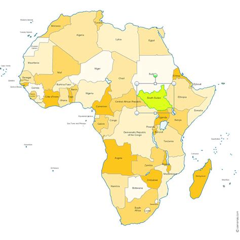 vector map  africa countries