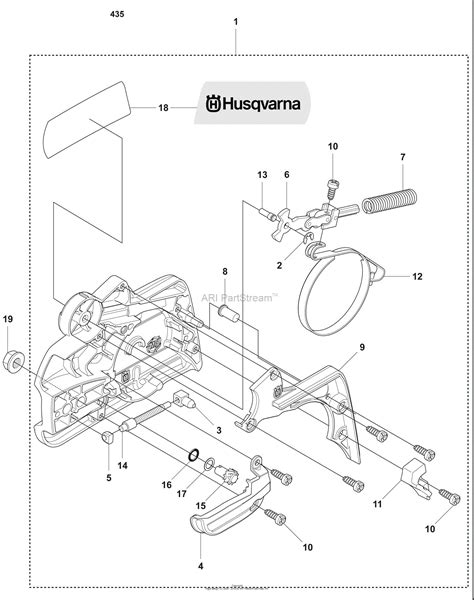 husqvarna    parts diagram  chainbrake